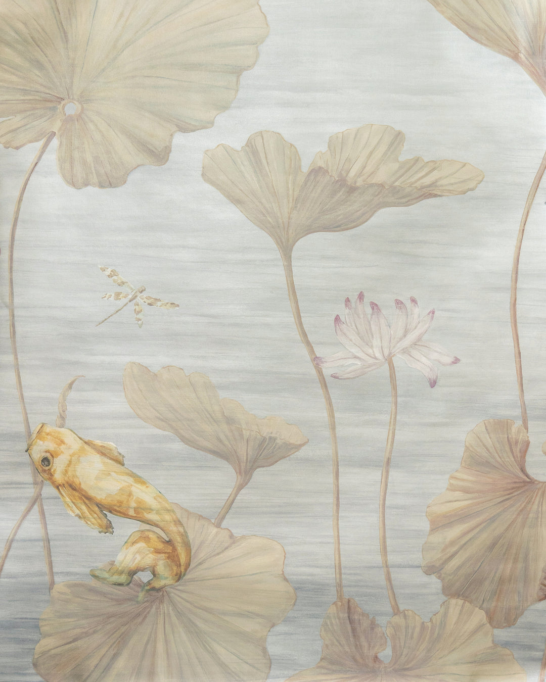 Koi Pond Mural Met - Slate LOANER PNL.P8026101-11.0 by Brunschwig & Fils Designer Wallcovering