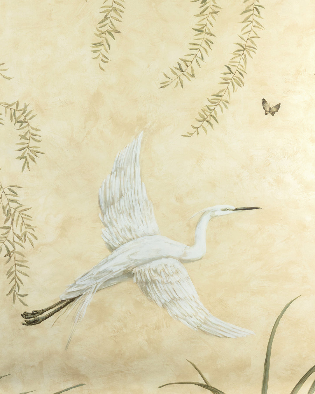 Egret Marsh Mural - Sand P8026102.1116.0 by Brunschwig & Fils Designer Wallcovering