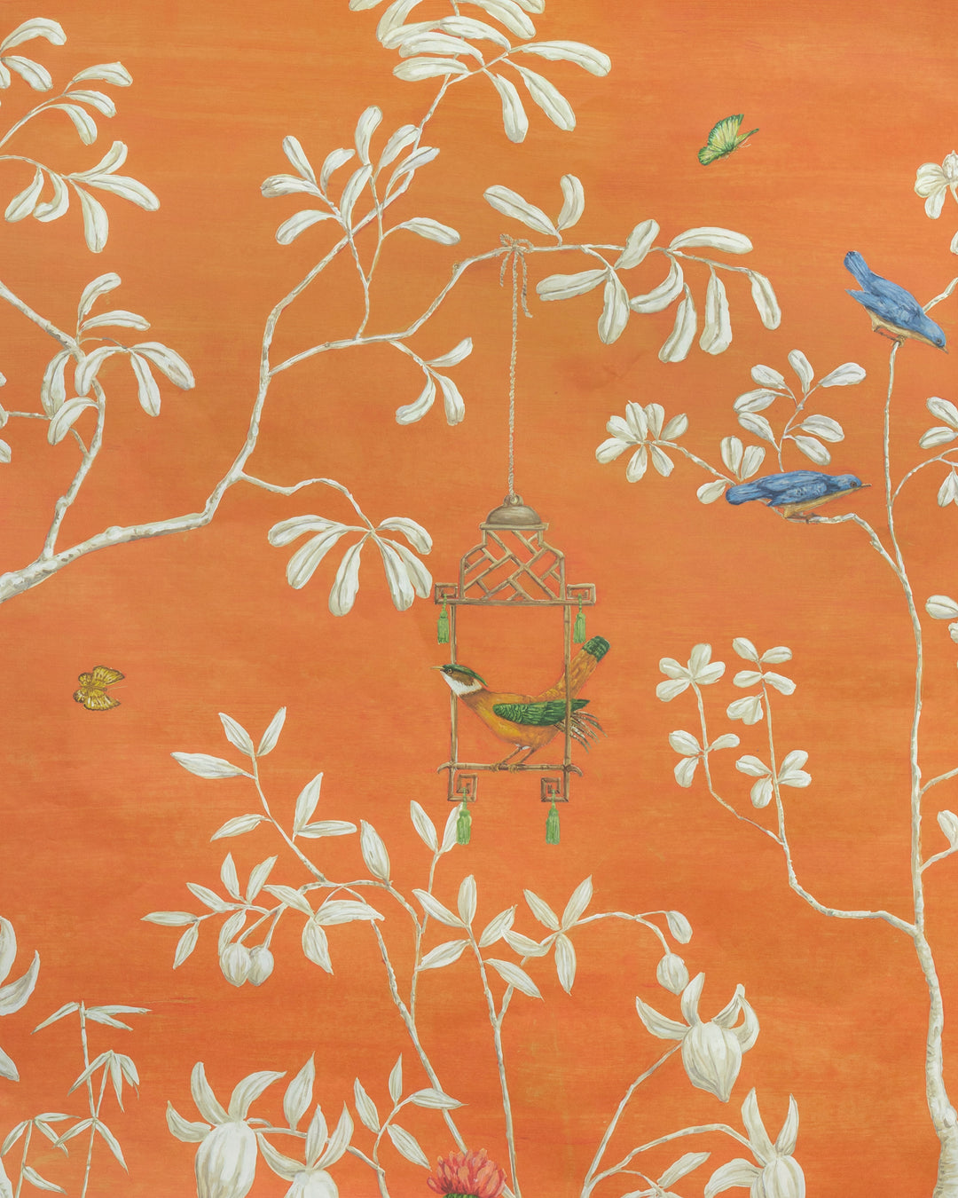 Jardin Yili Mural - Orange P8026104.12.0 by Brunschwig & Fils Designer Wallcovering