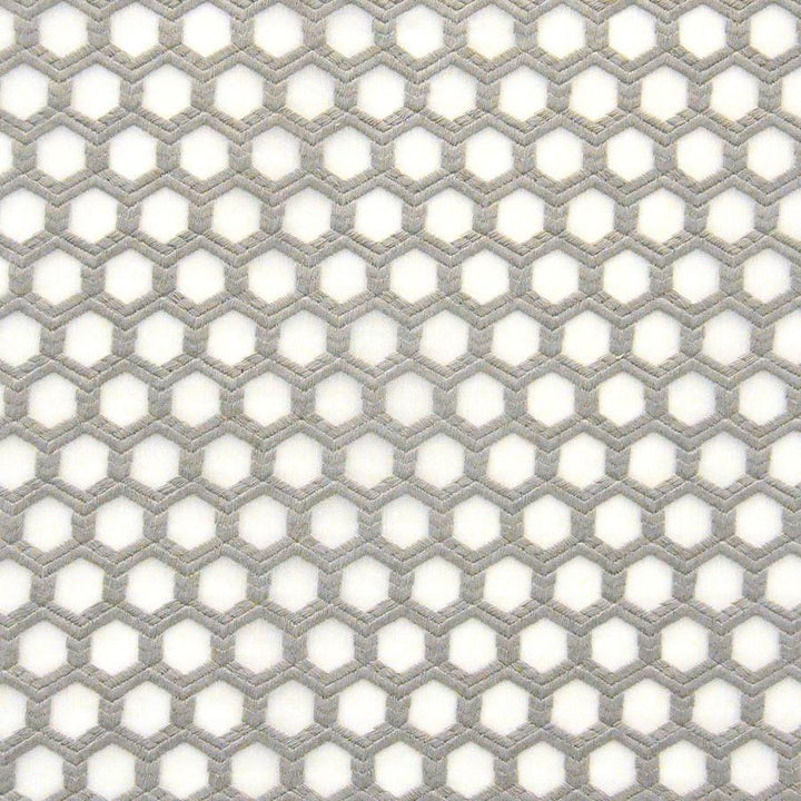 Pergamon # 515 Raincloud by Maxwell Designer Fabric Sheer Paths 100% POLYESTER TURKEY V-1.75" H-1" 118" EMB. WIDTH 110" - Swanky Fabrics -