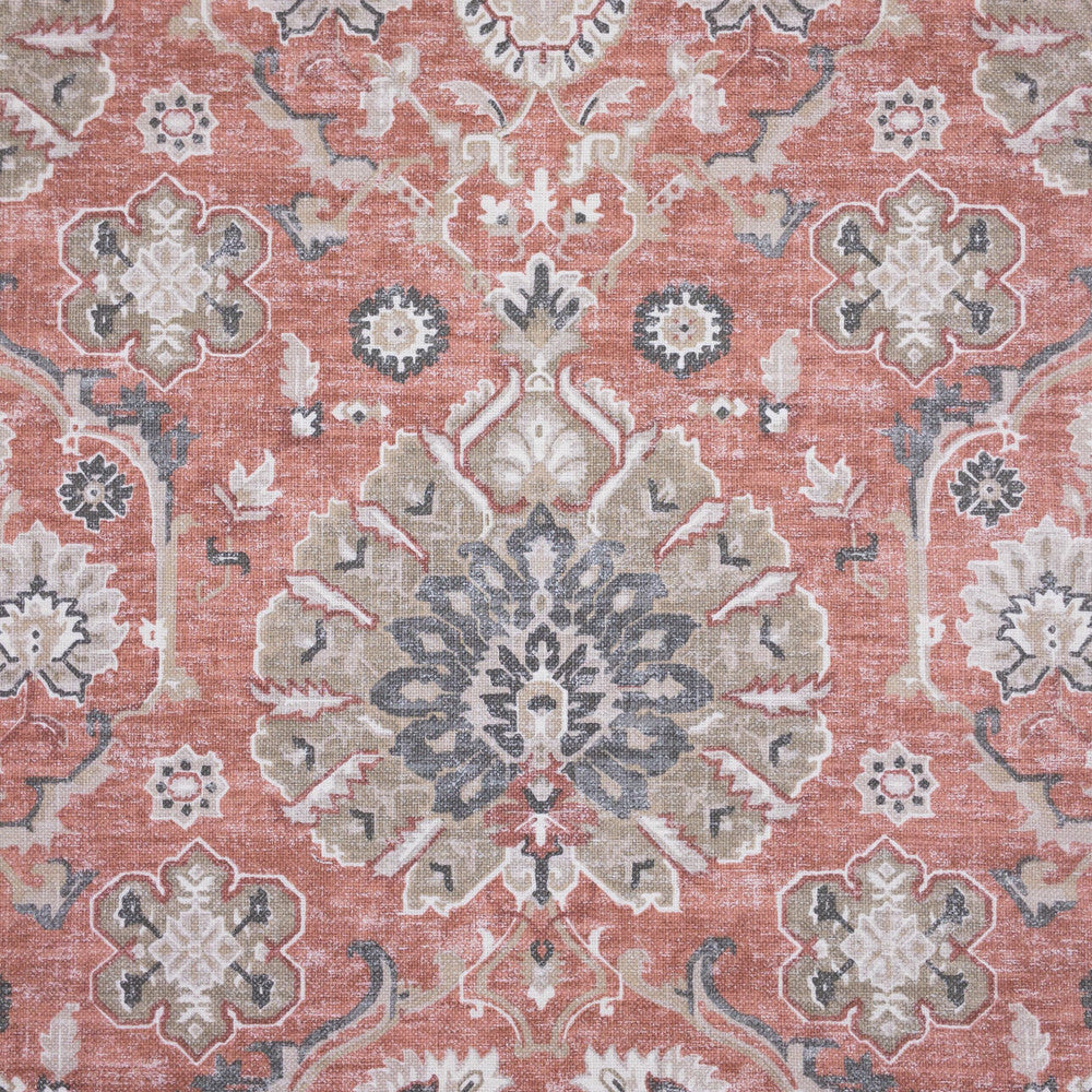 Pamp 2 Mandarin by Stout Fabric Stout Fabric Pamp 2 MandarinFabric COMFORTABLE LIVING QUARTZ/TILE 75%COT 25%LIN PAKISTAN </p><p>Repeat: H: 27.125, V: 25.250 55 in - Fabric Carolina -