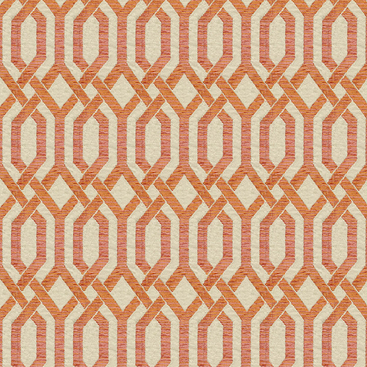 Harrison 402 Tigerlilly by ABBEYSHEA Designer Fabric 100% Polyester China 15,000 Double Rubs (Wyzenbeek) </p><p>Repeat: Horizontal: 9.2" (23.3 cm) Up the Roll and Vertical: 2.9" (7.4 cm) Across the Roll 55" (140 cm) - Swanky Fabrics -
