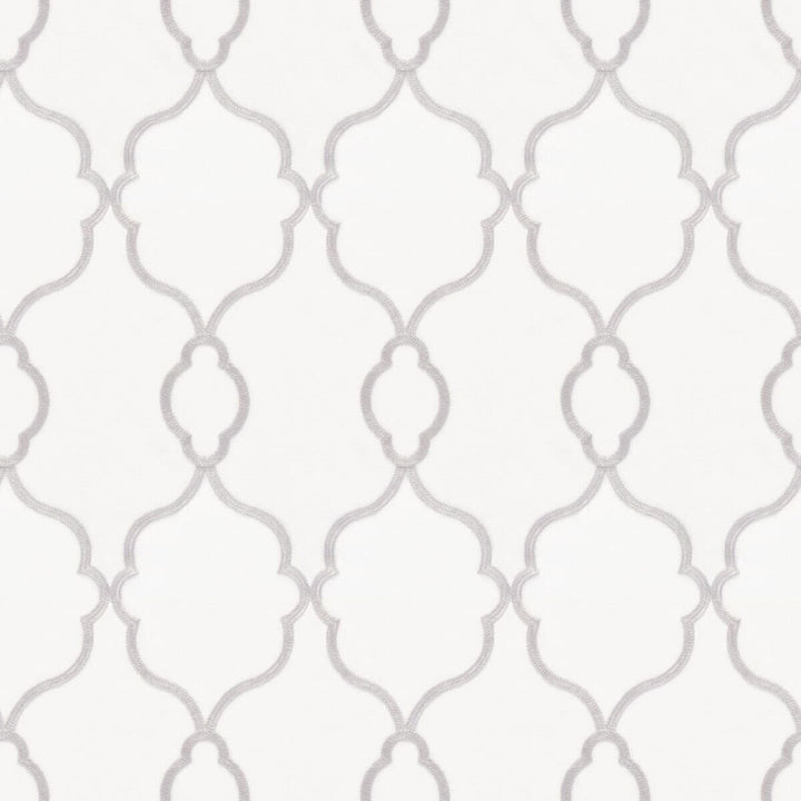 Papyrus 1 Dove by Stout Designer Fabric Color My Window Ash/Smoke 100% Polyester Linen Cotton Embroidery CHINA Horizontal: 8 and Vertical: 11.75 56 in - Swanky Fabrics -