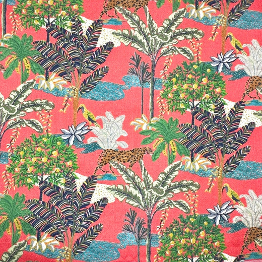 Paradise - Red/Green by Europatex Designer Fabric Paradise 100% Cotton China See Sample Horizontal: N/A and Vertical: N/A 54.00 inches  - Swanky Fabrics -