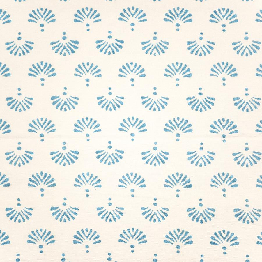 Popinjay # 149 Cerulean by Maxwell Designer Fabric Color Theory-Vol. Ix Pacific 100% COTTON SPAIN V-6.8" H-13.5" 54" - Swanky Fabrics -