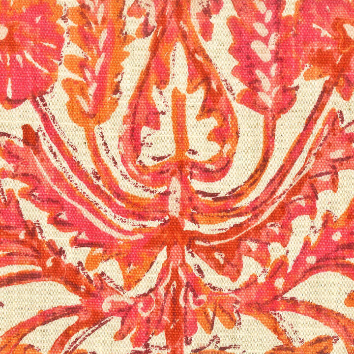 Pawtucket 1 Salsa by Stout Designer Fabric Rainbow Library Coral/Blossom 85% Cotton 15% Linen USA CATB 117-2013 WYZENBEEK 24 000 DOUBLE RUB WEAR TEST (HEAVY DUTY) Horizontal: 10.875 and Vertical: 25.25 54 in - Swanky Fabrics -
