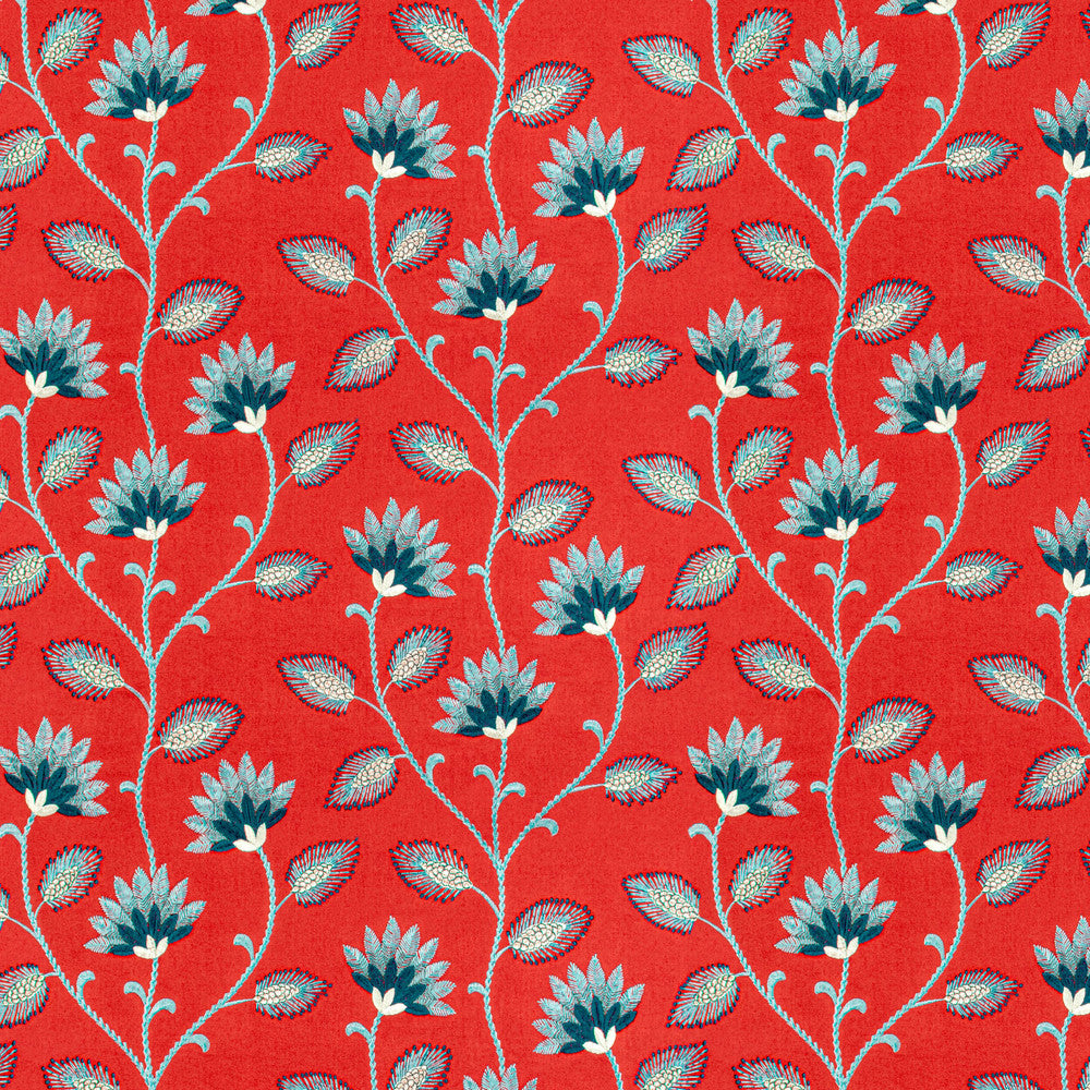 Paxton 1 Tomato by Stout Designer Fabric COMFORTABLE LIVING PETAL/PUNCH 100%COT %VEMB INDIA Horizontal: 24.75 and Vertical: 15 50 in - Swanky Fabrics -