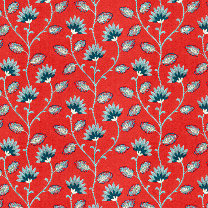 Paxton 1 Tomato by Stout Designer Fabric COMFORTABLE LIVING PETAL/PUNCH 100%COT %VEMB INDIA Horizontal: 24.75 and Vertical: 15 50 in - Swanky Fabrics -