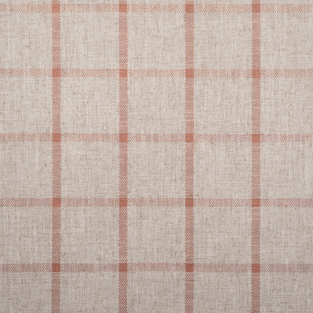 Pinecrest # 728 Terracotta by Maxwell Designer Fabric Stripes & Checks Iv 68% POLYESTER 18% LINEN 14% RAYON INDIA V-3.5" H-3.4 54" - Swanky Fabrics -