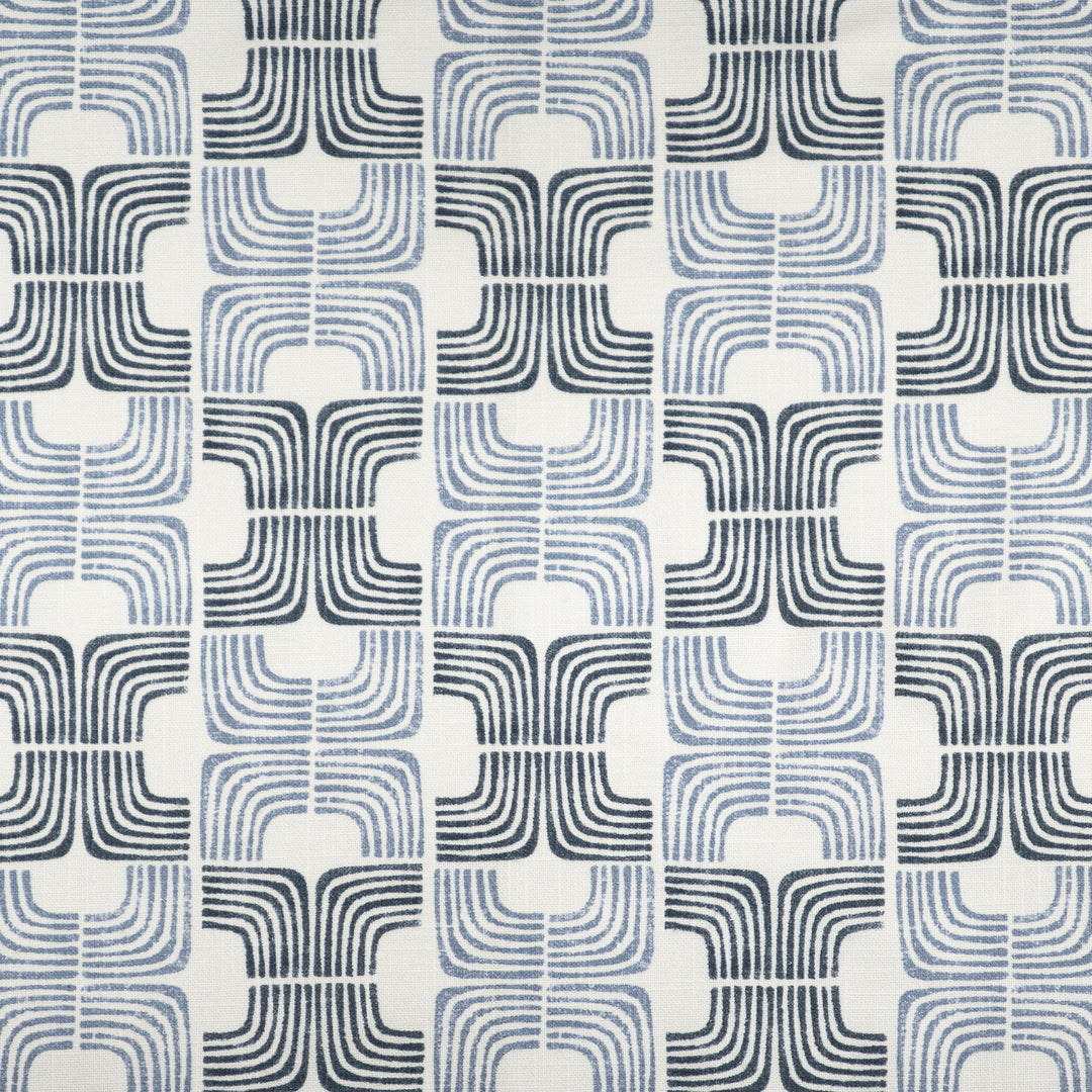 Pitney # 535 Atlantic by Maxwell Designer Fabric Color Theory-Vol. X Twilight 100% COTTON SPAIN V- 6.8" H-3.4" 54" - Swanky Fabrics -