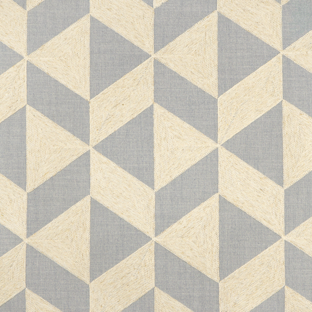 Planes # 543 Chambray by Maxwell Designer Fabric Color Theory-Vol. X Twilight BASE: 75% COTTON 25% POLYESTER EMB: 60% POLYESTER 25% COTTON 15% LINEN INDIA EMB: V-9.6" H-6.7" W: 54" EMB: 53" - Swanky Fabrics -