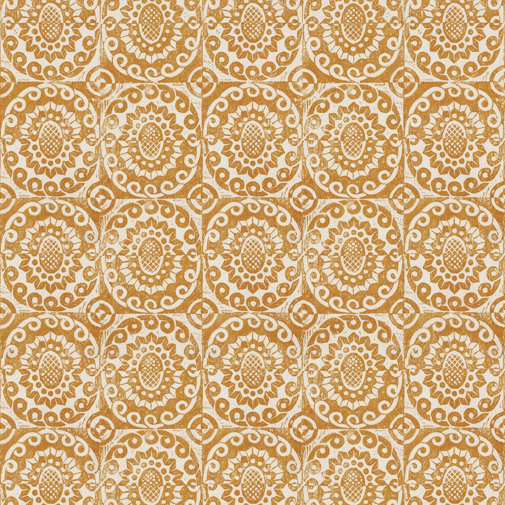 Pineapple Wall Tangerine by Lee Jofa Designer Wallcovering BLITHFIELD CELLULOSE - 100% United Kingdom - Horizontal: 17.73 and Vertical: 31.1 53.5 - Swanky Fabrics -