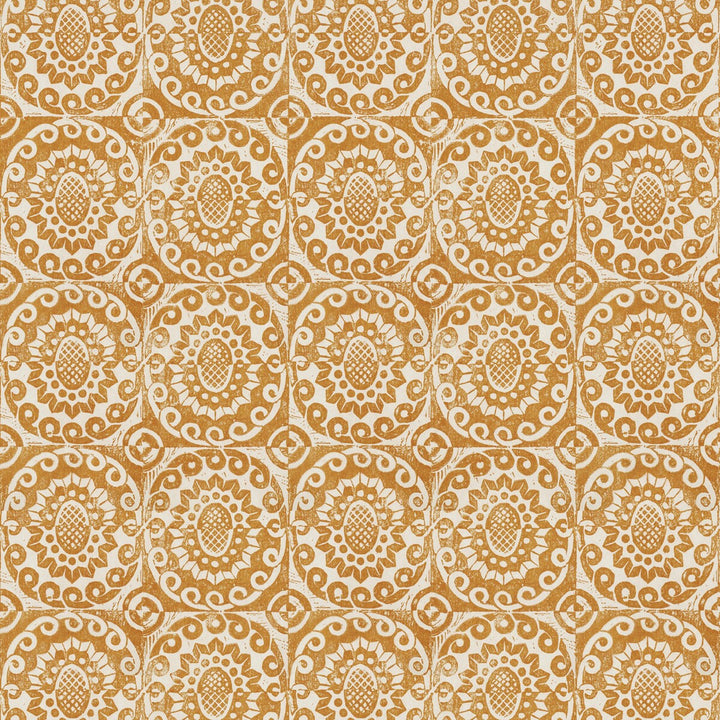 Pineapple Wall Tangerine by Lee Jofa Designer Wallcovering BLITHFIELD CELLULOSE - 100% United Kingdom - Horizontal: 17.73 and Vertical: 31.1 53.5 - Swanky Fabrics -