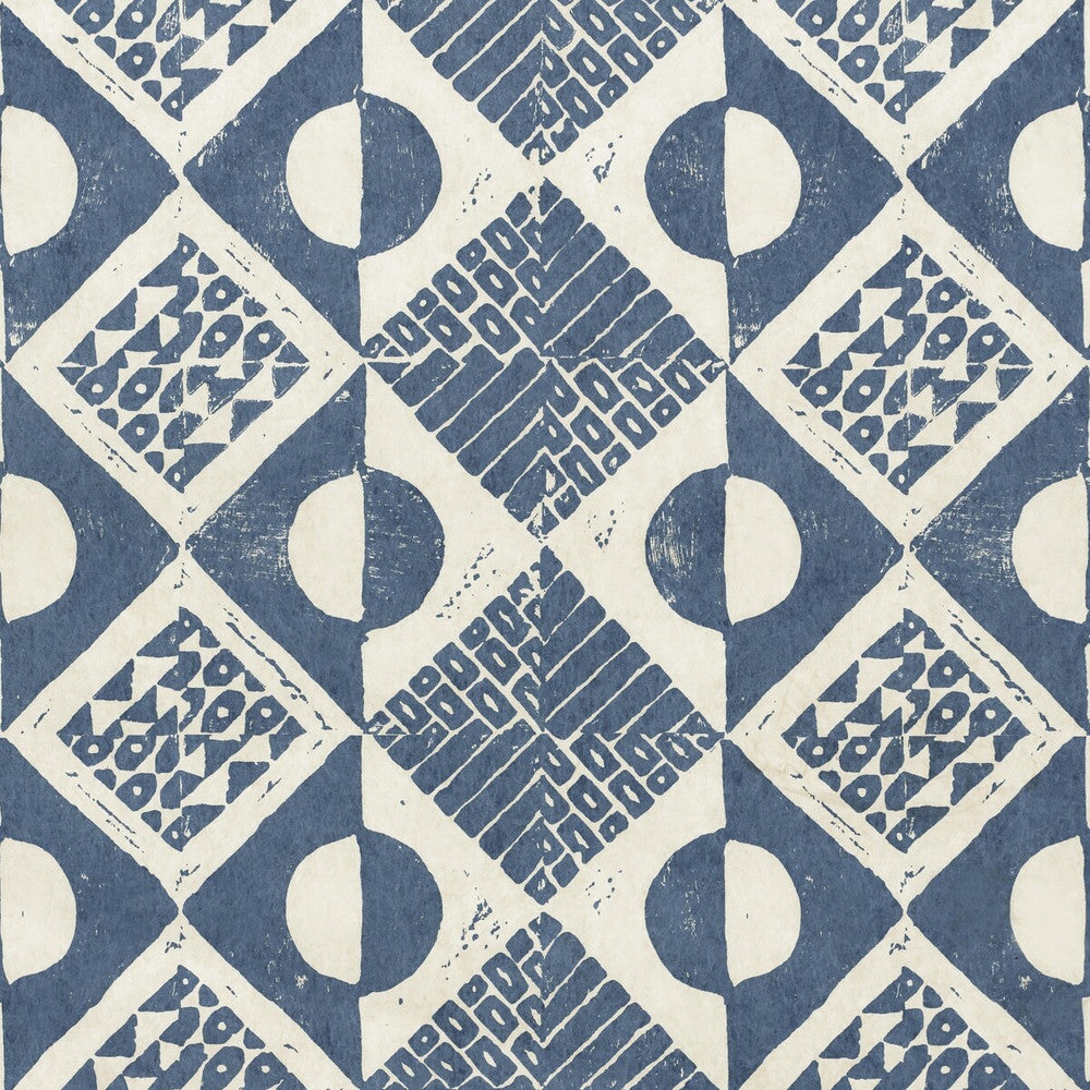 Circles And Squares Wp Azure by Lee Jofa Designer Wallcovering BLITHFIELD CELLULOSE - 100% United Kingdom - Horizontal: 13.4 and Vertical: 27.2 53.5 - Swanky Fabrics -