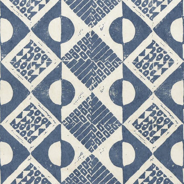 Circles And Squares Wp Azure by Lee Jofa Designer Wallcovering BLITHFIELD CELLULOSE - 100% United Kingdom - Horizontal: 13.4 and Vertical: 27.2 53.5 - Swanky Fabrics -
