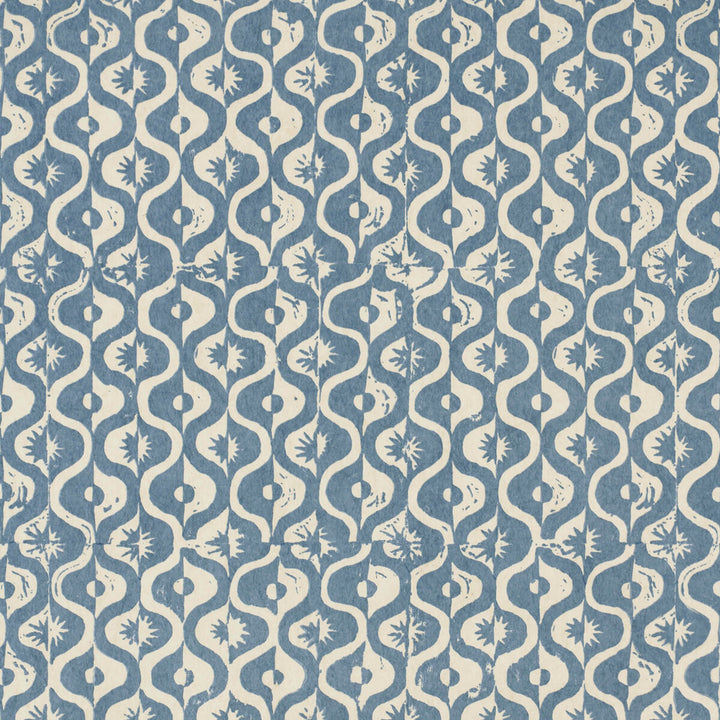 Small Medallion Wp Azure by Lee Jofa Designer Wallcovering BLITHFIELD CELLULOSE - 100% United Kingdom - Horizontal: 17.1 and Vertical: 37.7 51.1 - Swanky Fabrics -