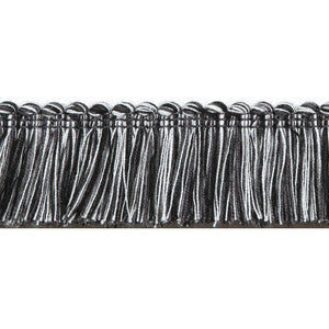 Pergola Brushed Fringe Black by Europatex Designer Fabric