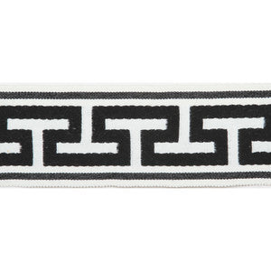 Pergola Embroidered Tape Black by Europatex Designer Fabric
