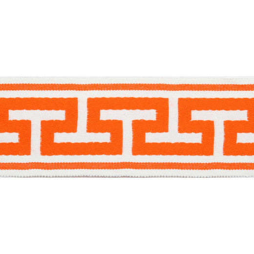 Pergola - Embroidered Tape - Coral by Europatex Designer Fabric Pergola 100% Solution Dyed Acrylic China See Sample Horizontal: N/A and Vertical: N/A 2.75 inches  - Swanky Fabrics -