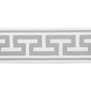 Pergola Embroidered Tape Gray by Europatex Designer Fabric