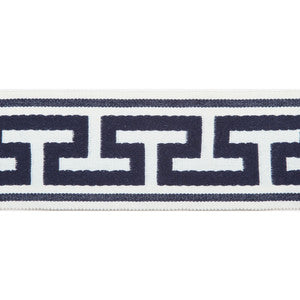 Pergola Embroidered Tape Marine by Europatex Designer Fabric