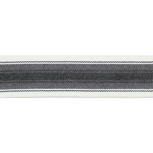 Pergola - Striped Tape - Black by Europatex Designer Fabric Pergola 100% Solution Dyed Acrylic China See Sample Horizontal: N/A and Vertical: N/A 1.50 inches  - Swanky Fabrics -