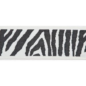 Pergola Zebra Tape Black by Europatex Designer Fabric
