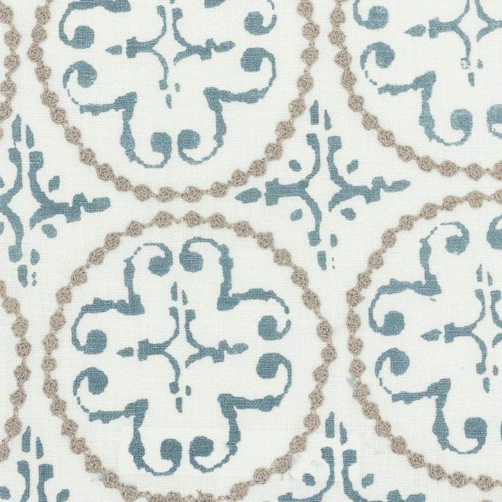 Perle 1 Gunmetal by Stout Designer Fabric COMFORTABLE LIVING BAHAMA/CARIBBEAN 100%LIN %VEMB INDIA Horizontal: 4.375 and Vertical: 4.125 51.5 in - Swanky Fabrics -