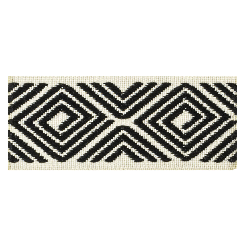 Petty 2 Ebony by Stout Designer Trim VISIONS OF COLOR TRIM 83%SVI 17%POL TURKEY Horizontal: 2.250 and Vertical: 0.000 1.62 in - Swanky Fabrics -
