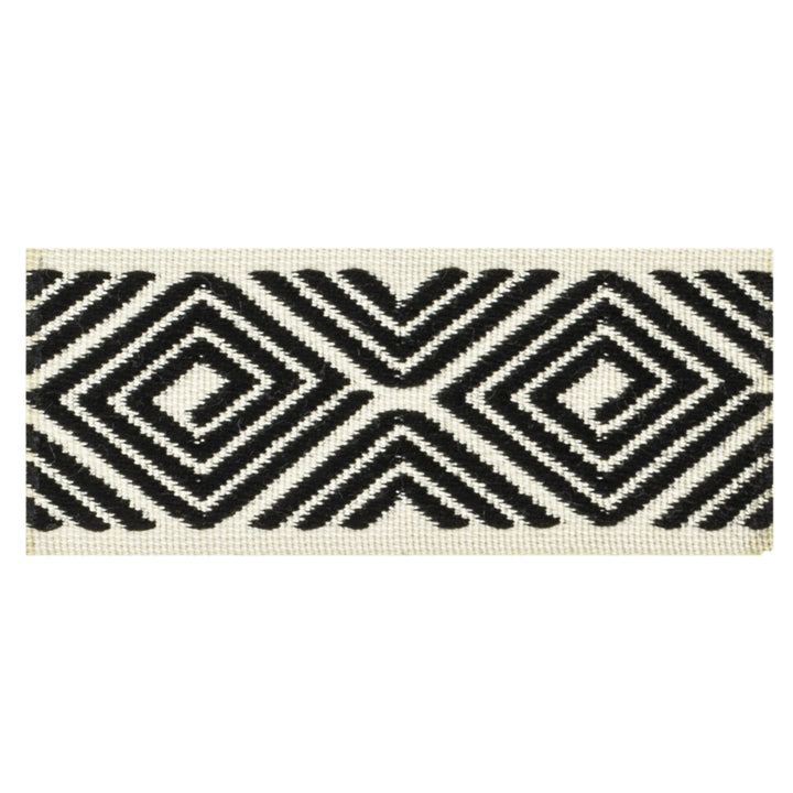 Petty 2 Ebony by Stout Trim Stout Trim Petty 2 EbonyTrim VISIONS OF COLOR TRIM 83%SVI 17%POL TURKEY </p><p>Repeat: H: 2.250, V: 0.000 1.62 in - Fabric Carolina -
