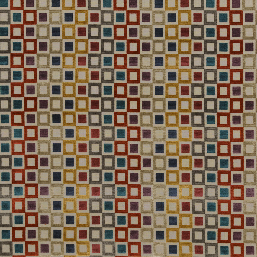 Square Dance Tutti Frutti by Baker Lifestyle Designer Fabric CARNIVAL VISCOSE - 75%;POLYESTER - 25% Belgium HEAVY Horizontal: 13.79 and Vertical: 3.94 53.978 - Swanky Fabrics -