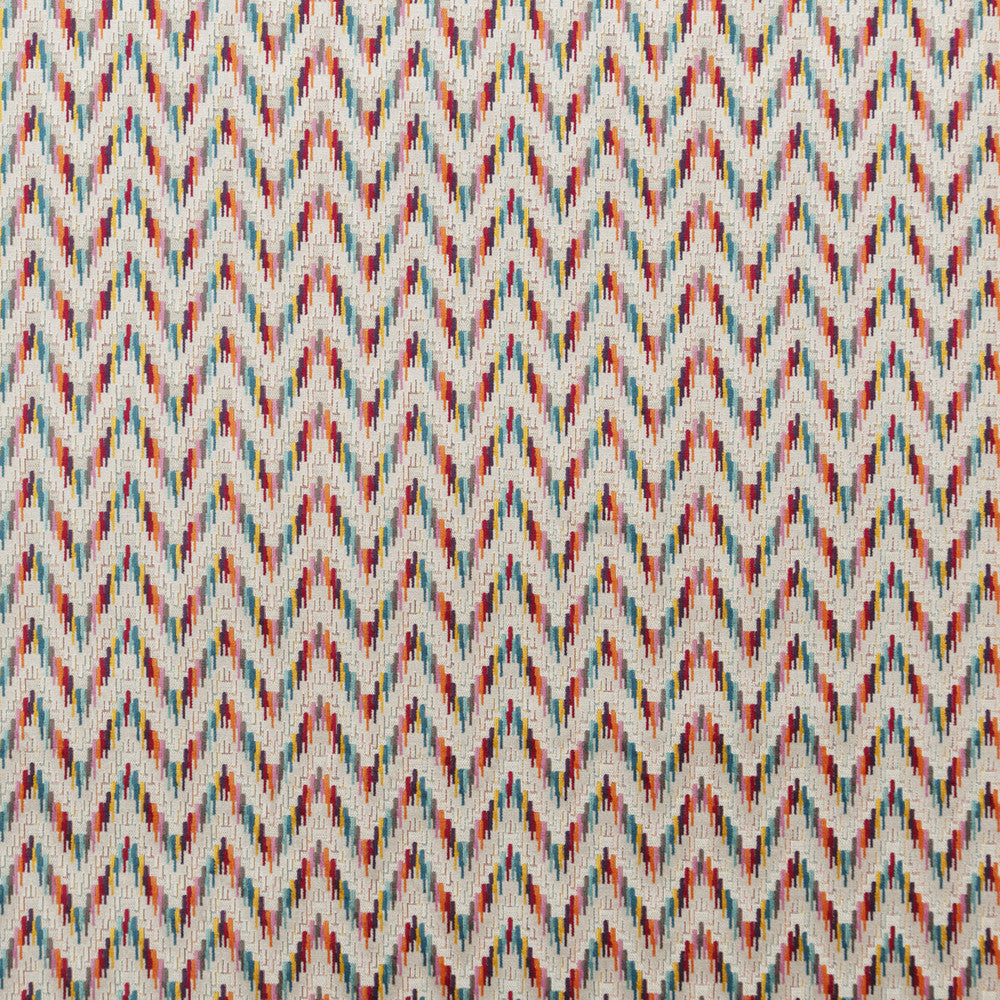 Carnival Chevron Tutti Frutti by Baker Lifestyle Designer Fabric CARNIVAL VISCOSE - 52%;POLYESTER - 43%;COTTON - 5% Belgium HEAVY Horizontal: 14.184 and Vertical: 2.758 55.948 - Swanky Fabrics -