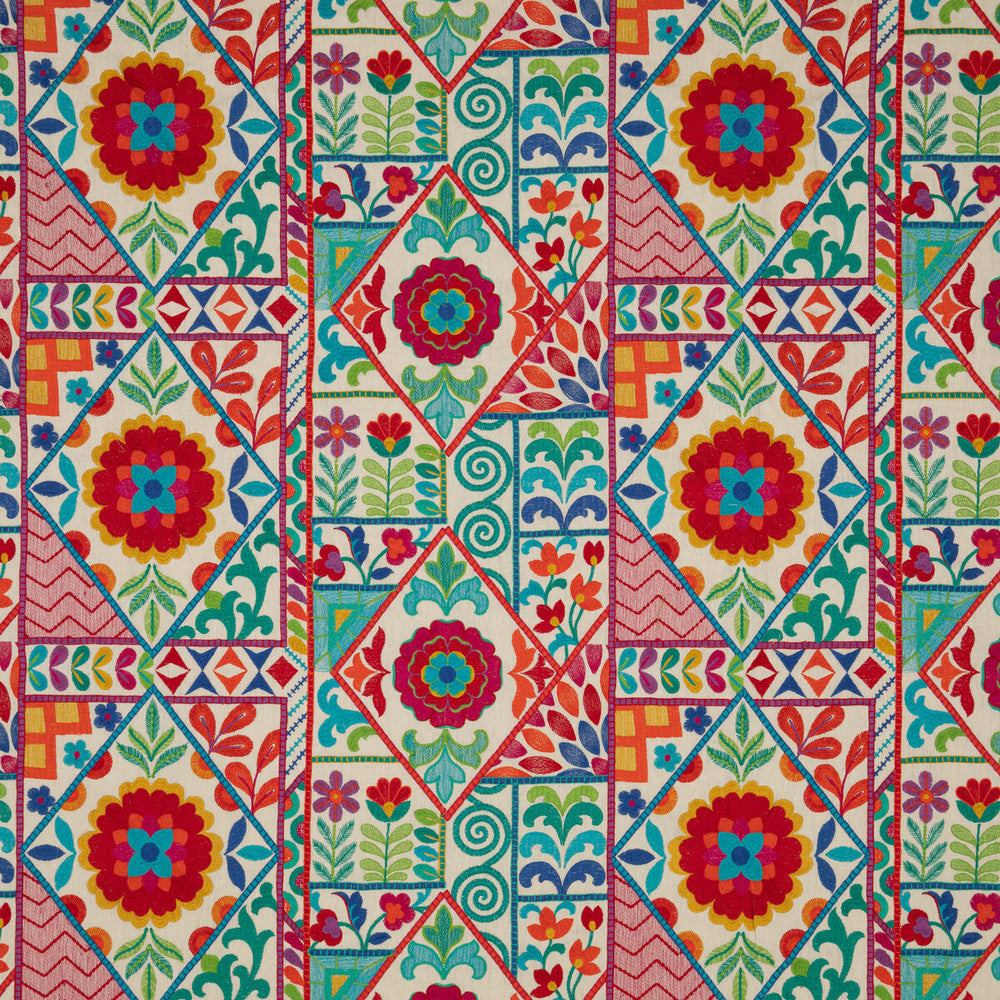 Kahlo Tutti Frutti by Baker Lifestyle Designer Fabric FIESTA LINEN - 70%;POLYESTER - 30% India Horizontal: 24.428 and Vertical: 14.972 48.856 - Swanky Fabrics -