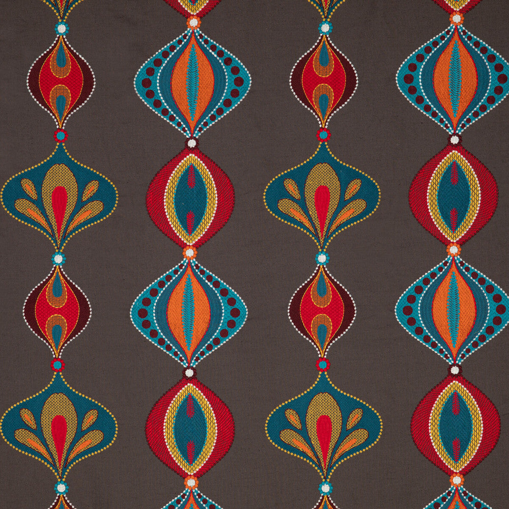 Viva Teal/Spice by Baker Lifestyle Fabric Baker Lifestyle Fabric Viva Teal/SpiceFabric FIESTA POLYESTER - 40%;LINEN - 35%;COTTON - 25% India </p><p>Repeat: H: 17.336, V: 14.972 52.008 - Fabric Carolina -