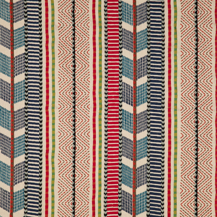 Rebozo Multi by Baker Lifestyle Designer Fabric FIESTA LINEN - 70%;POLYESTER - 30% India Horizontal: 16.942 and Vertical: 4.728 50.826 - Swanky Fabrics -