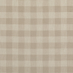 Block Check Stone by Baker Lifestyle Designer Fabric