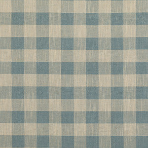 Block Check Soft Blue by Baker Lifestyle Designer Fabric