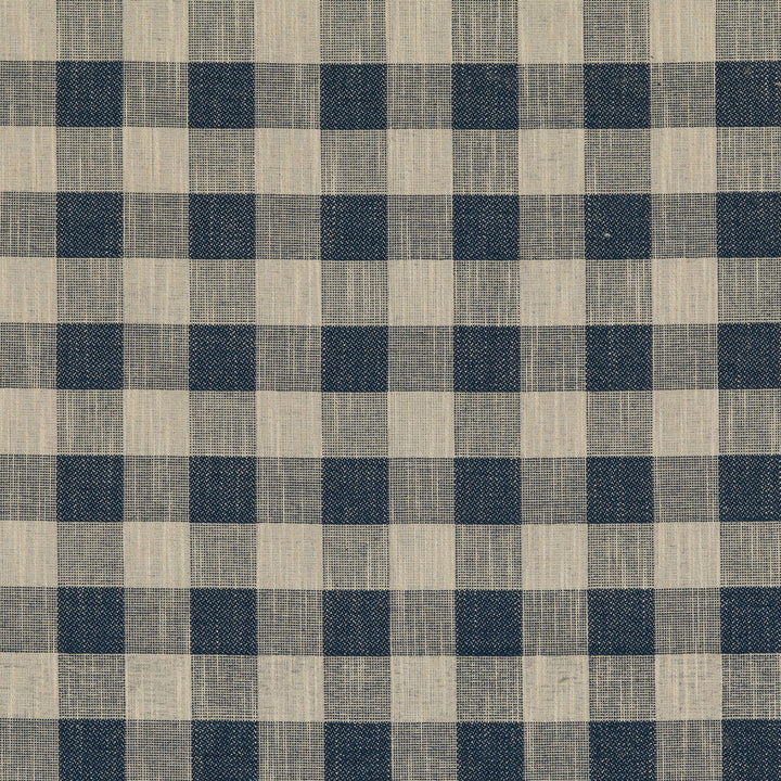 Block Check Indigo by Baker Lifestyle Designer Fabric BLOCK WEAVES VISCOSE - 52%;COTTON - 25%;LINEN - 13%;POLYESTER - 10% Belgium MEDIUM Horizontal: 4.5704 and Vertical: 4.728 55.16 - Swanky Fabrics -