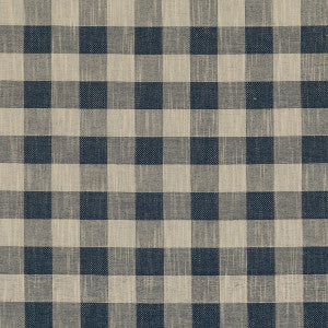 Block Check Indigo by Baker Lifestyle Designer Fabric