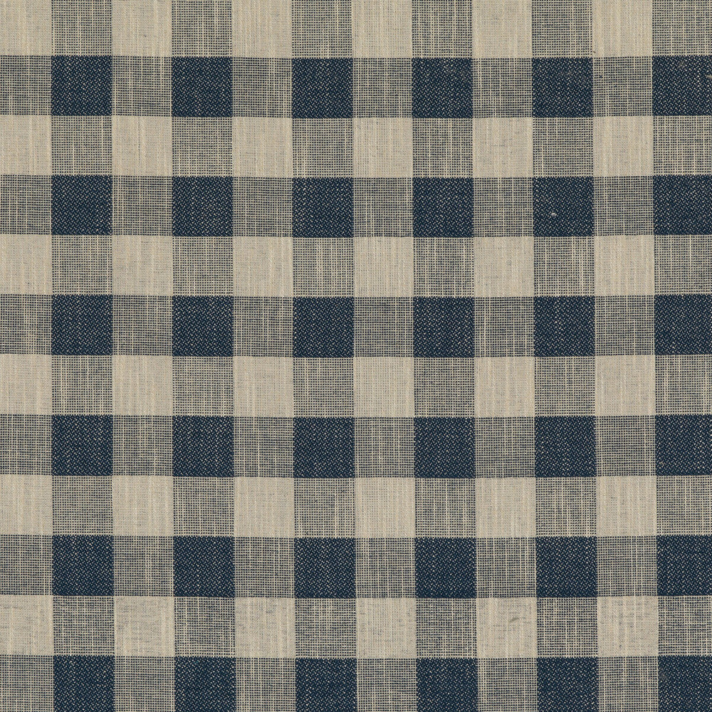 Block Check Indigo by Baker Lifestyle Fabric Baker Lifestyle Fabric Block Check IndigoFabric BLOCK WEAVES VISCOSE - 52%;COTTON - 25%;LINEN - 13%;POLYESTER - 10% Belgium </p><p>Repeat: H: 4.5704, V: 4.728 55.16 - Fabric Carolina -
