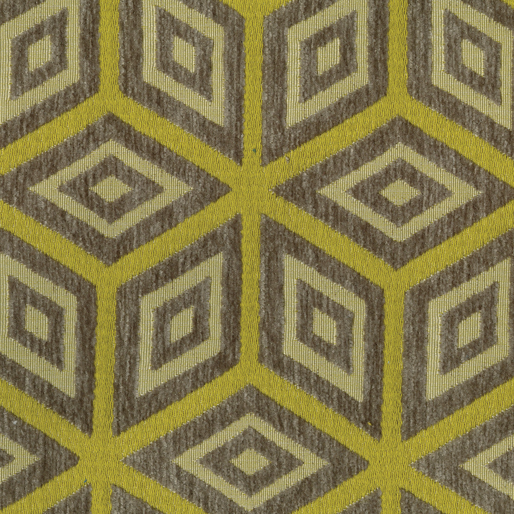 Parfait 22 Chartreause by ABBEYSHEA Designer Fabric 100% Polyester China 31,000 Double Rubs (Wyzenbeek) </p><p>Repeat: Horizontal: 6.75" (17.15 cm) Up the Roll and Vertical: 3.75" (9.52 cm) Across the Roll 55" (140 cm) - Swanky Fabrics -