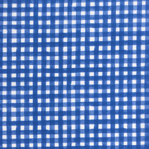 Picnic Cobalt by Norbar Designer Fabric SUNRISE 100% SPUN POLYESTER TAIWAN 1 1/2"V 1 1/2"H 54 - Swanky Fabrics -