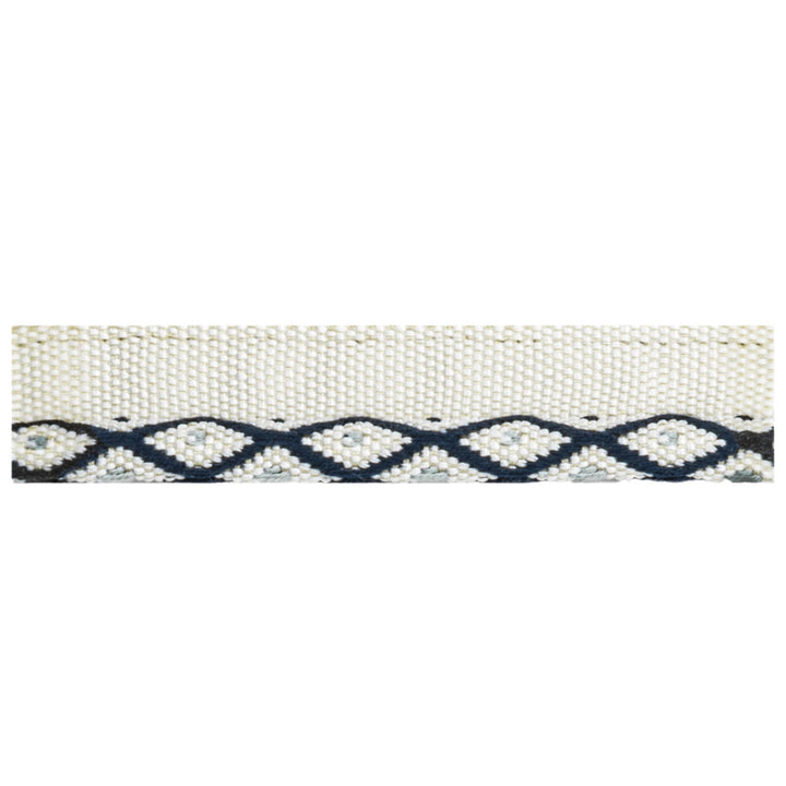 Pinto 1 Indigo by Stout Trim Stout Trim Pinto 1 IndigoTrim VISIONS OF COLOR TRIM 47%POL 27%ACR 26%SVI TURKEY </p><p>Repeat: H: 0.875, V: 0.000 0.38 in - Fabric Carolina -