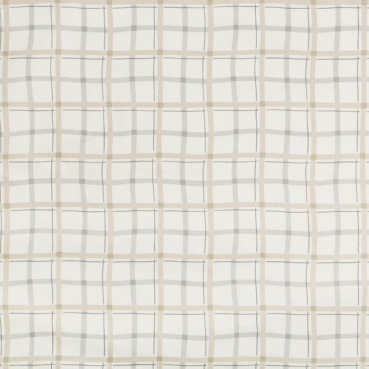 Plaiddance Putty by Kravet Basics Designer Fabric BERMUDA COTTON - 100% United States MEDIUM Horizontal: 13.5 and Vertical: 13.5 54 - Swanky Fabrics -