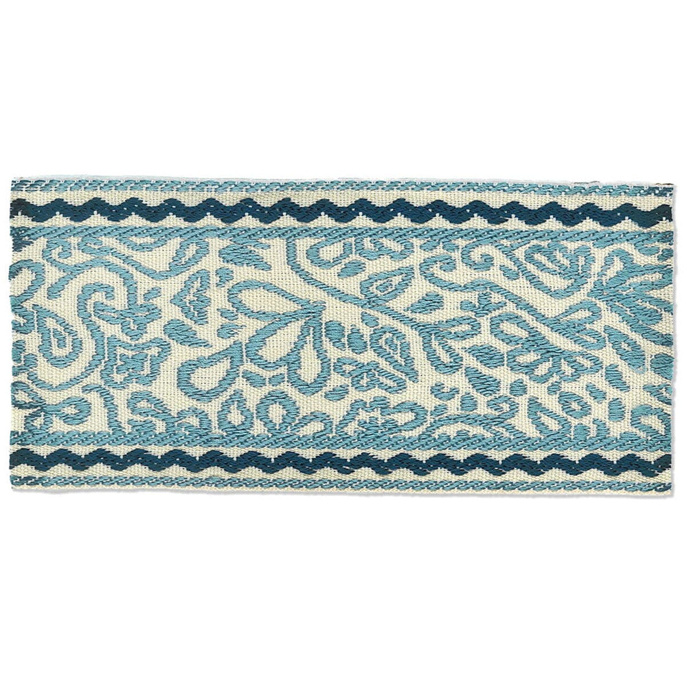 Playful 1 Chambray by Stout Designer Trim HARMONY TRIM 55%POL 45%SVI CHINA Horizontal: 0.000 and Vertical: 0.000 3 in - Swanky Fabrics -