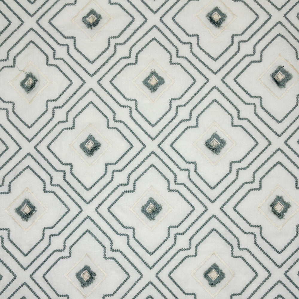 Pongo 1 Turquoise by Stout Designer Fabric COLOR MY WINDOW AQUA/HARBOR 52%LIN 48%COT %PEMB INDIA FLAME RETARDANT-U.F.A.C. CLASS 1 FLAME RETARDANT-N.F.P.A. 260A CLASS 1 CATB 117-2013 WYZENBEEK 100 000 DOUBLE RUB WEAR TEST (HEAVY DUTY) Horizontal: 7.500 and Vertical: 8.000 50 in - Swanky Fabrics -