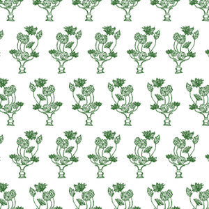 Pots 3 Evergreen by Aoc Designer Fabric