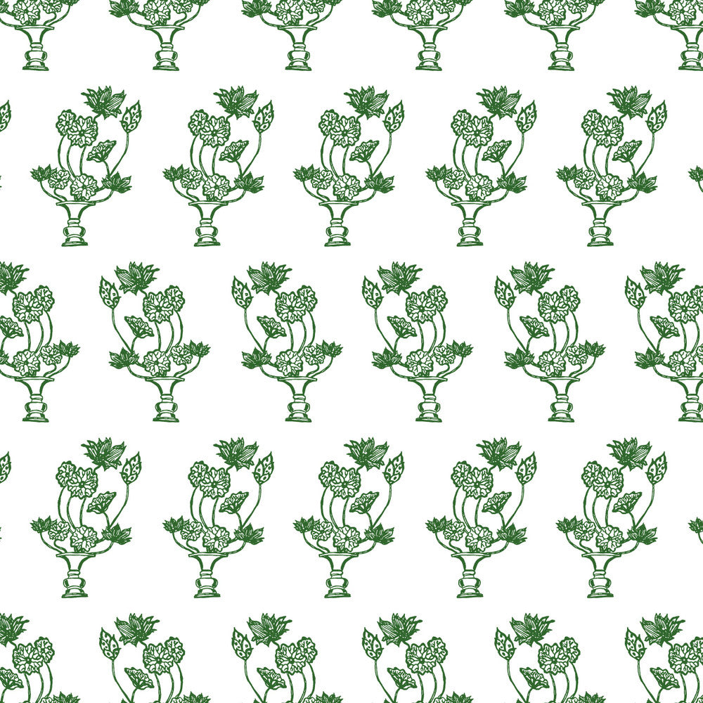 Pots 3 Evergreen by Aoc Designer Fabric THE ART OF COLOR CAPRICORN 53%LIN 35%COT 12%NYL UK MARTINDALE WEAR TEST (20 000 CIRCULAR RUBS) Horizontal: 10.750 and Vertical: 14.500 55 in - Swanky Fabrics -