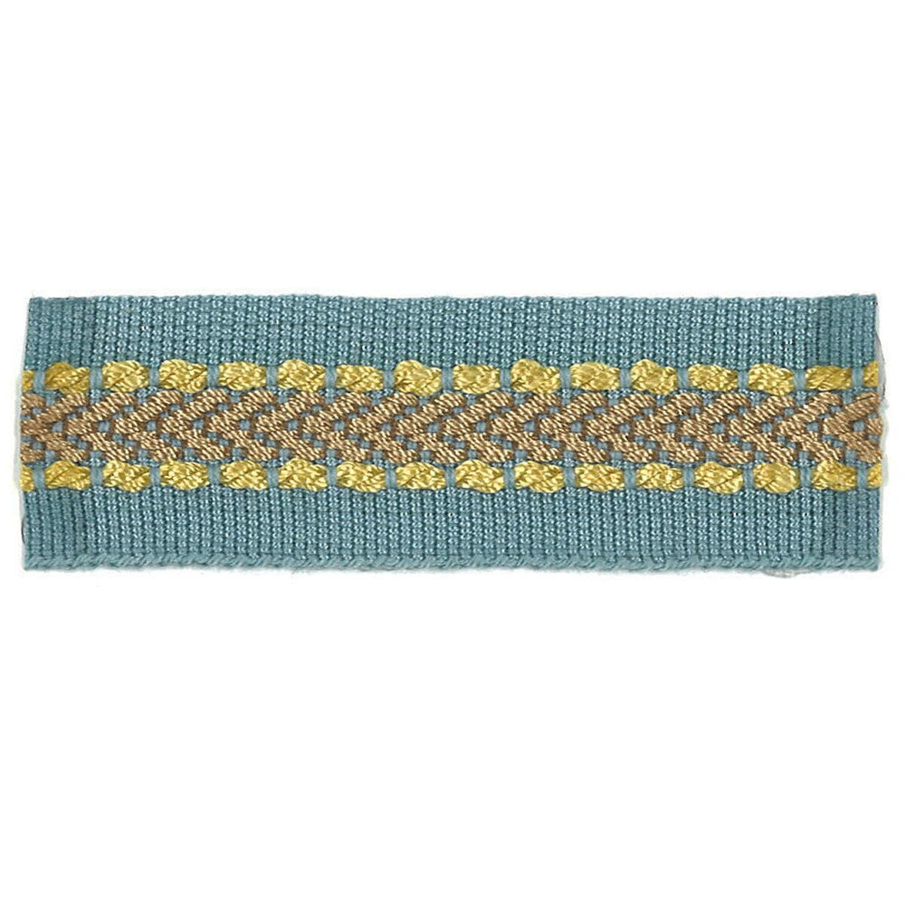 Potter 13 Cornflower by Stout Designer Trim Art Of Design Trim-2 Tapes 100% Spun Viscose CHINA Horizontal: 0 and Vertical: 0 1 in - Swanky Fabrics -