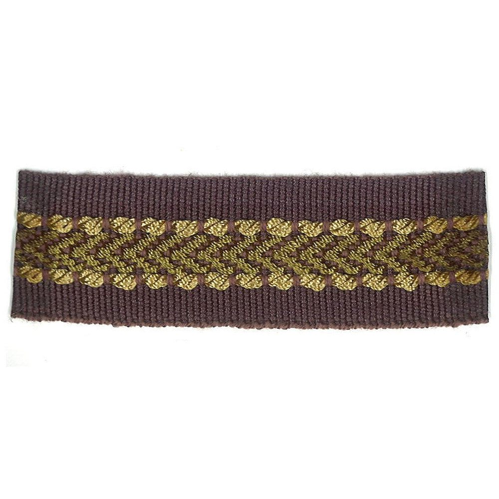 Potter 17 Eggplant by Stout Designer Trim ART OF DESIGN TRIM-2 TAPES 100%SVI CHINA Horizontal: 0 and Vertical: 0 1 in - Swanky Fabrics -